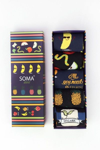 Κάλτσες unisex σε κουτί 5 τεμ. organic food Soma Socks