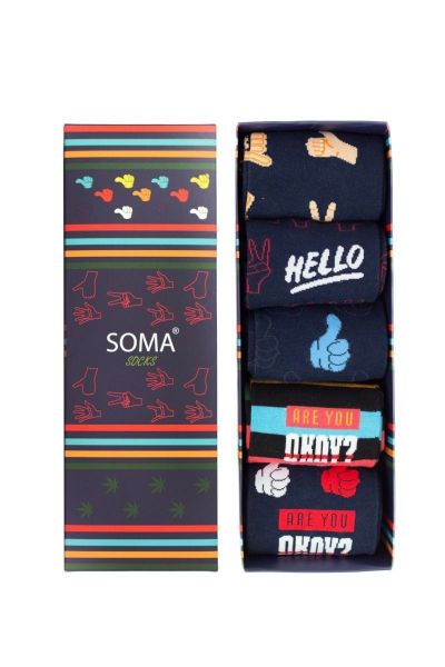 Κάλτσες unisex σε κουτί 5 τεμ. you are ok Soma Socks