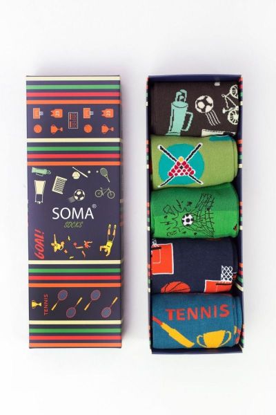 Κάλτσες unisex σε κουτί 5 τεμ. be strong Soma Socks