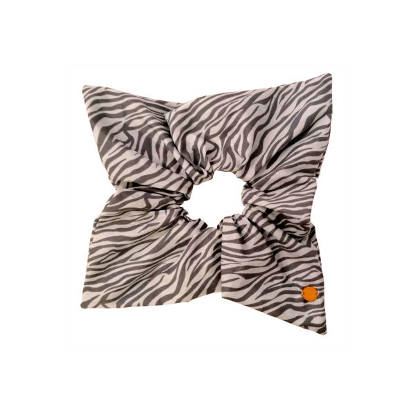 Scrunchie XL ασπρόμαυρο leopard  Funny Tail